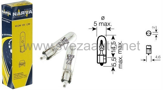 Sijalica 12V 1.2W ubodna 17037